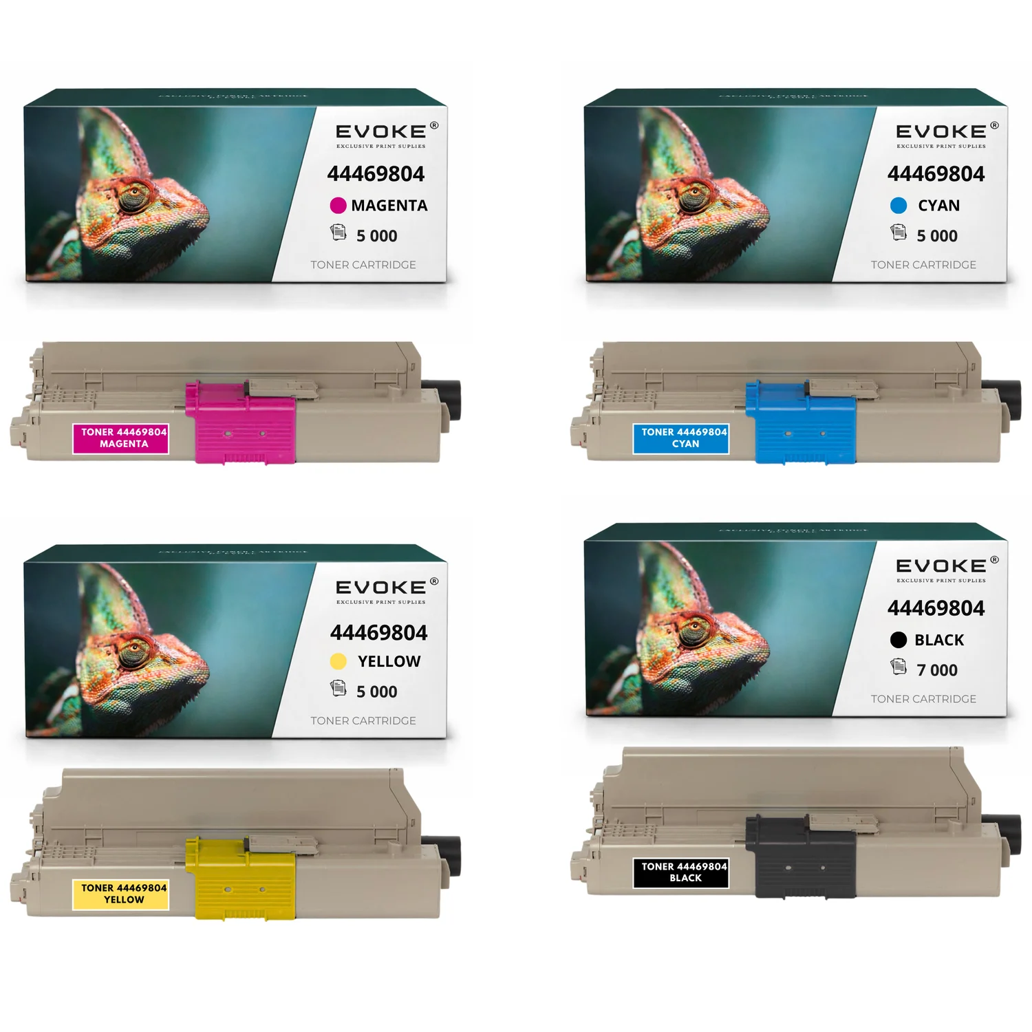Evoke compatibele toner voor Oki 44469804 4X CMYK: zwart, cyaan, magenta, geel, 22000 pagina's, C510Dn, C511Dn, C530Dn, C531Dn; Mc561, Mc561Dn, Mc562Dn