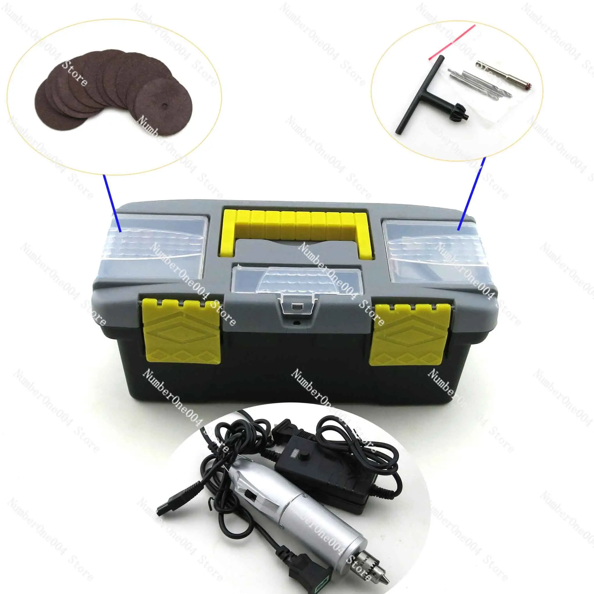 Variable Speed Mini Electric Drill Set Multifunctional Hand Drill Polishing Grinding Tool