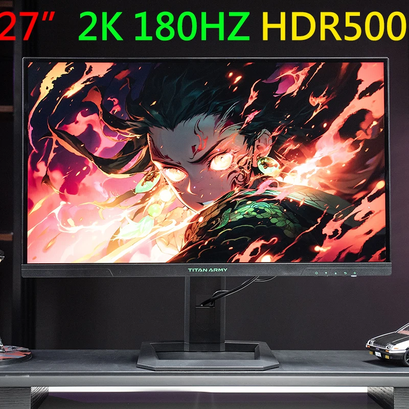 TITAN ARMY 27inch QD quantum dot 2K 180Hz HDR500 high brightness 99%P3 wide color gamut rotation lift 1ms monitor P2710R MAX