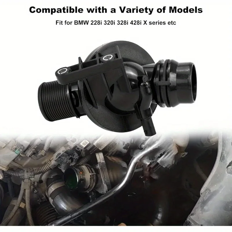 Motorkühlmittel-Thermostatgehäuse-Baugruppe Passend für BMW E84 F10 F22 F30 428i 528i X1 X3 X4 X5 Z4 N20 2.0L, Ersatz für 11538635689