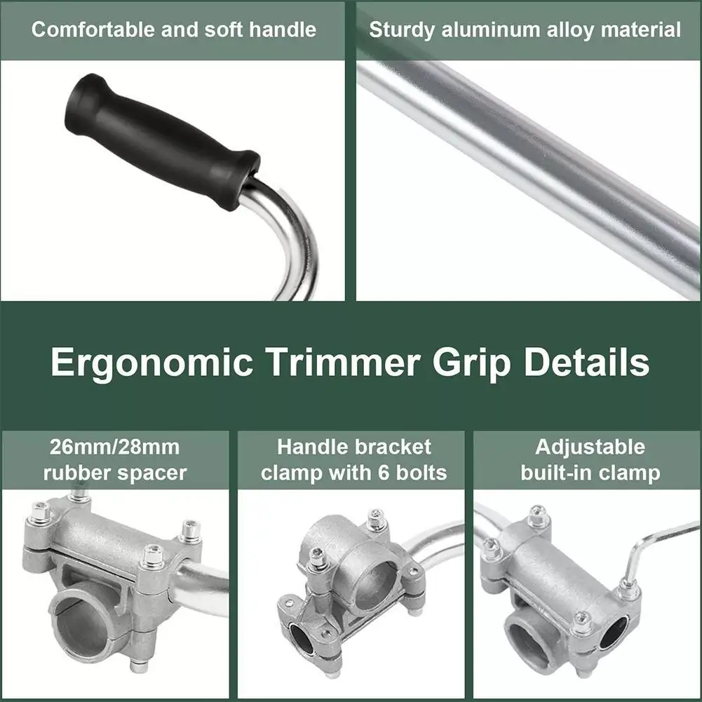 Uchwyt do podkaszarki - Ergonomiczny uchwyt do podkaszarki, uchwyt do podkaszarki do chwastów, uchwyt do podkaszarki do trawnika, uchwyt do podkaszarki do pielęgnacji trawnika, uchwyt do podkaszarki do chwastów.