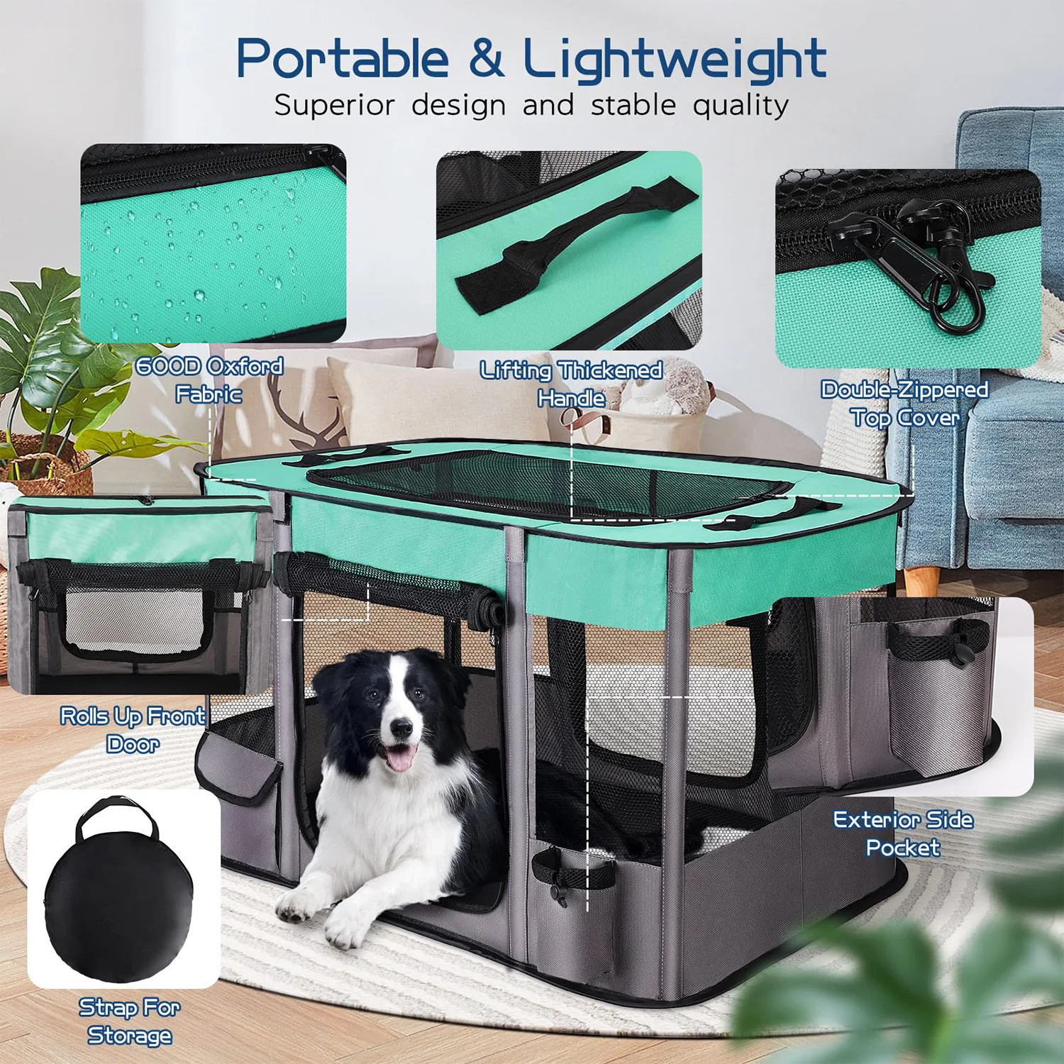 Small Animal Dog Game Fence Other Pet Cages and Houses Products Folding Indoor Pet Doors and Fences
