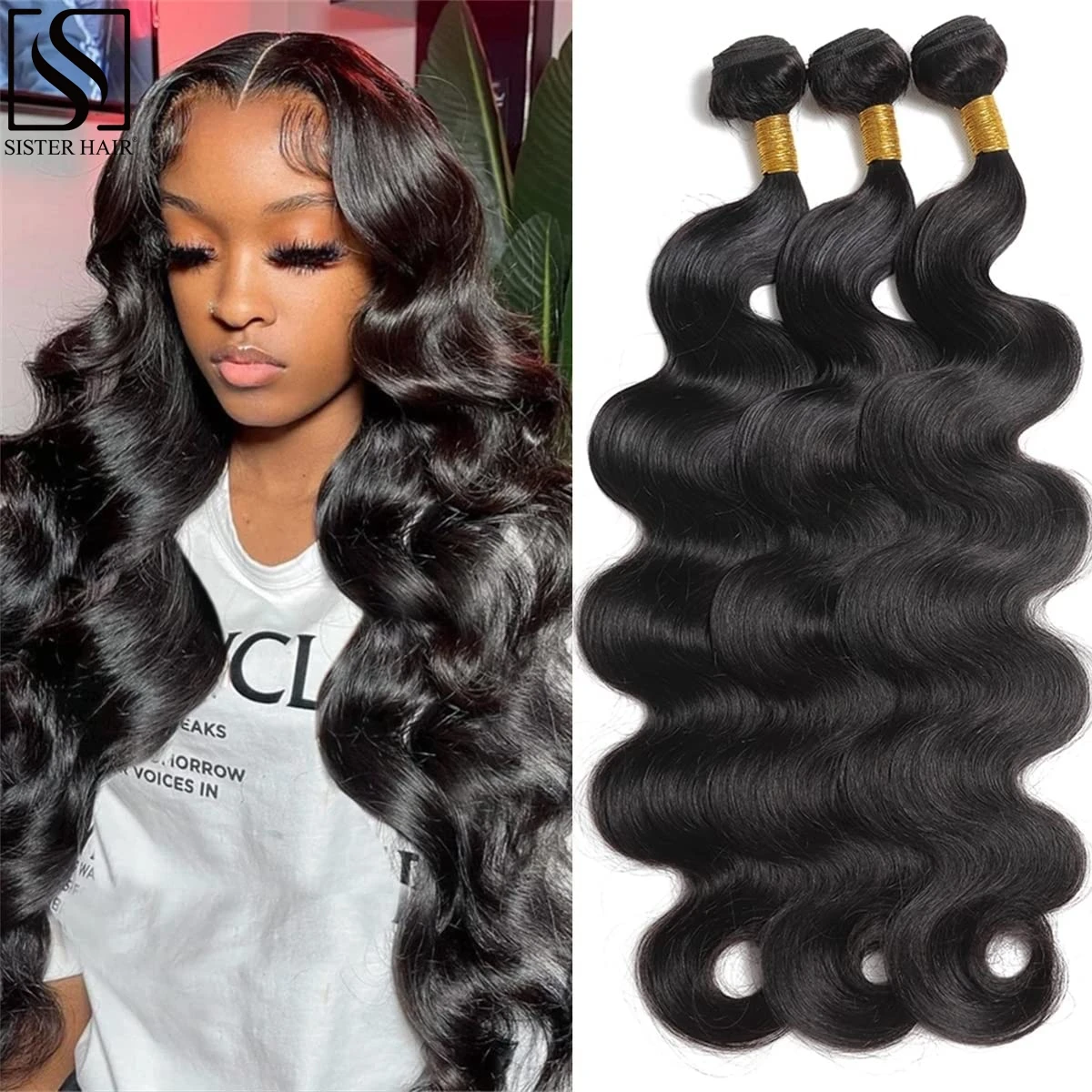 

Body Wave Bundles 10-40 Inch Human Hair Bundles Deals Brazilian Weave Extensions 1/3/4 PCS Remy Hair Body Wave Extensions