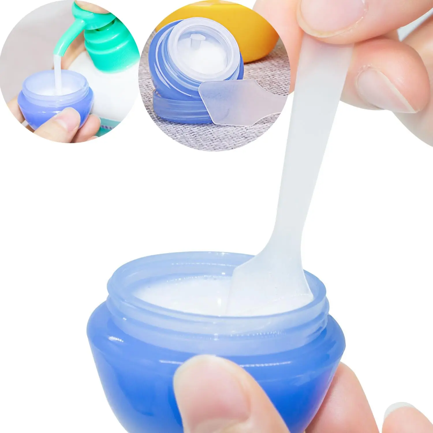 10pcs Premium Plastic PP Spatulas - Soft, Flexible, and Gentle Facial Mask and Eye Cream Scoop Sticks for Easy Skincare Application - Unscented, Non-Irritating, and Easy To Clean Cosmetic Cream Scoops - Detail 1