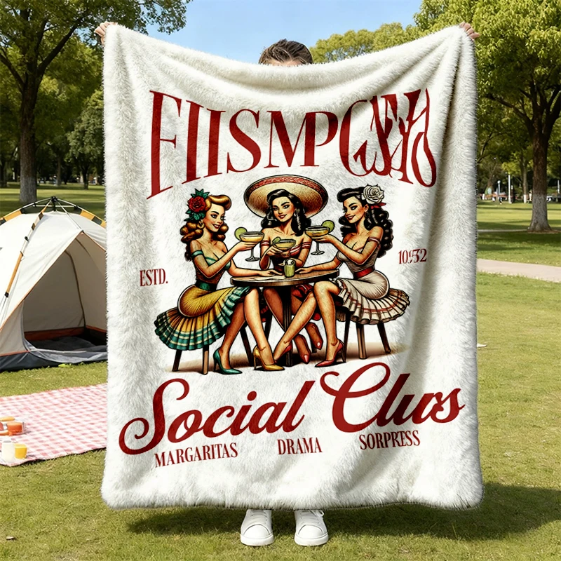 Chismosa Social Club Comfy Blanket