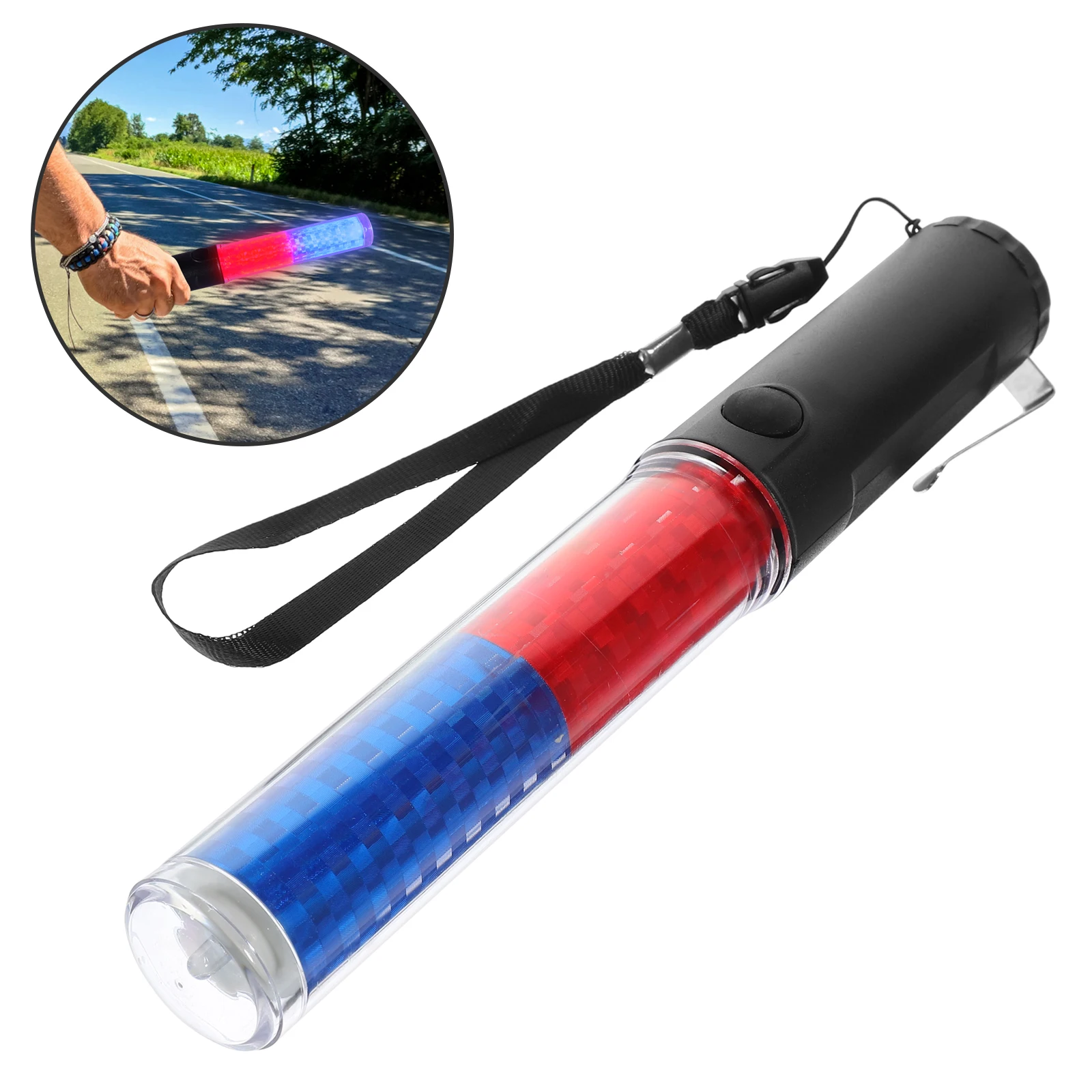 26cm LED Light Glow Sticks Red Decorative Cheering Stick Traffic Wand Concert Cheering Reusable Hook