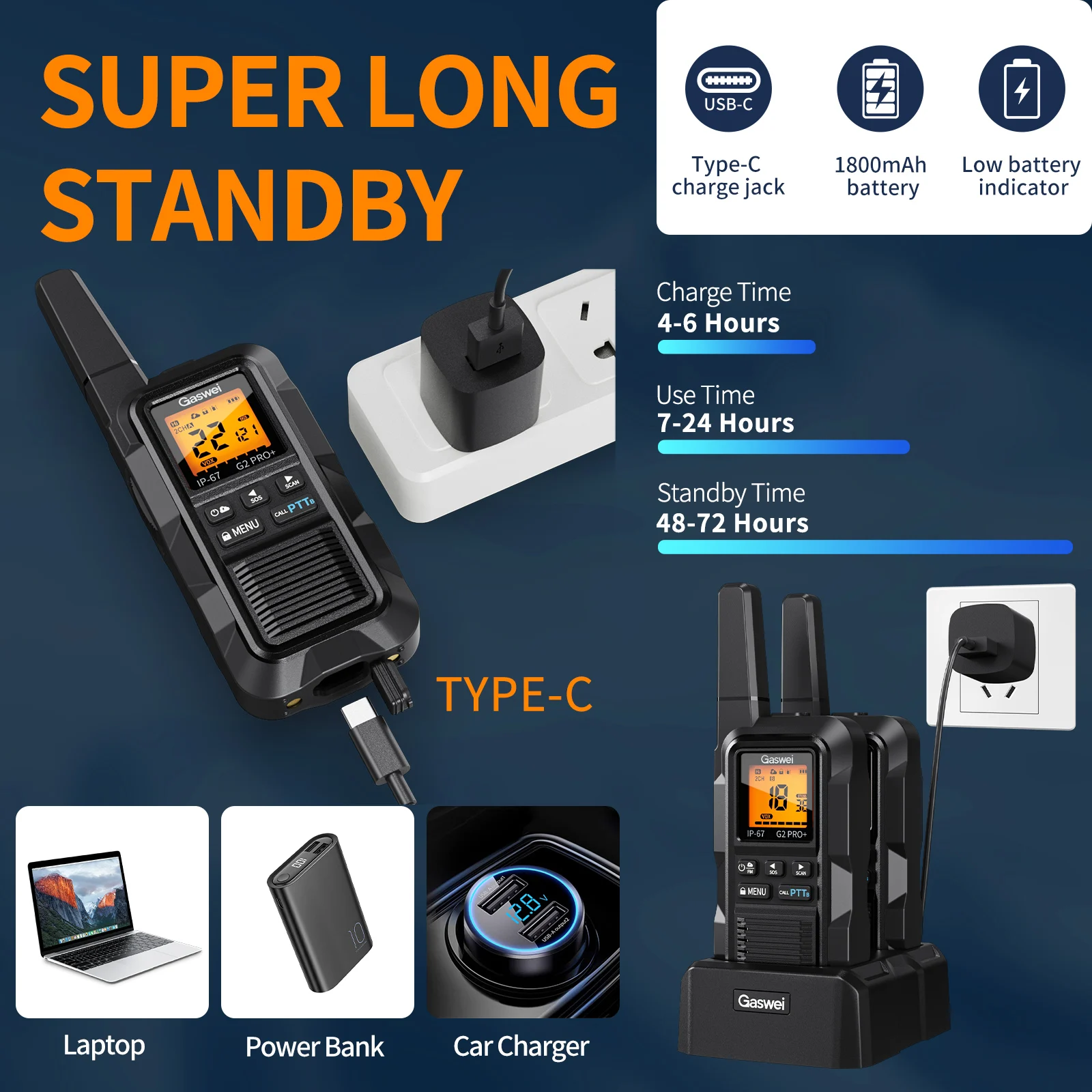 High-Performance Business Walkie Talkies,professional Talkie,6-Pack Waterproof Walkie Talkie Pmr 446 Talkie