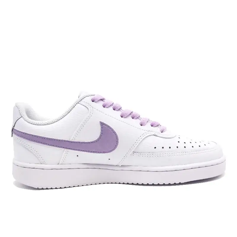 【Personalizar】Nike Court Vision 1 Sapatos de skate femininos de cano baixo roxo/branco tênis CD5434-100