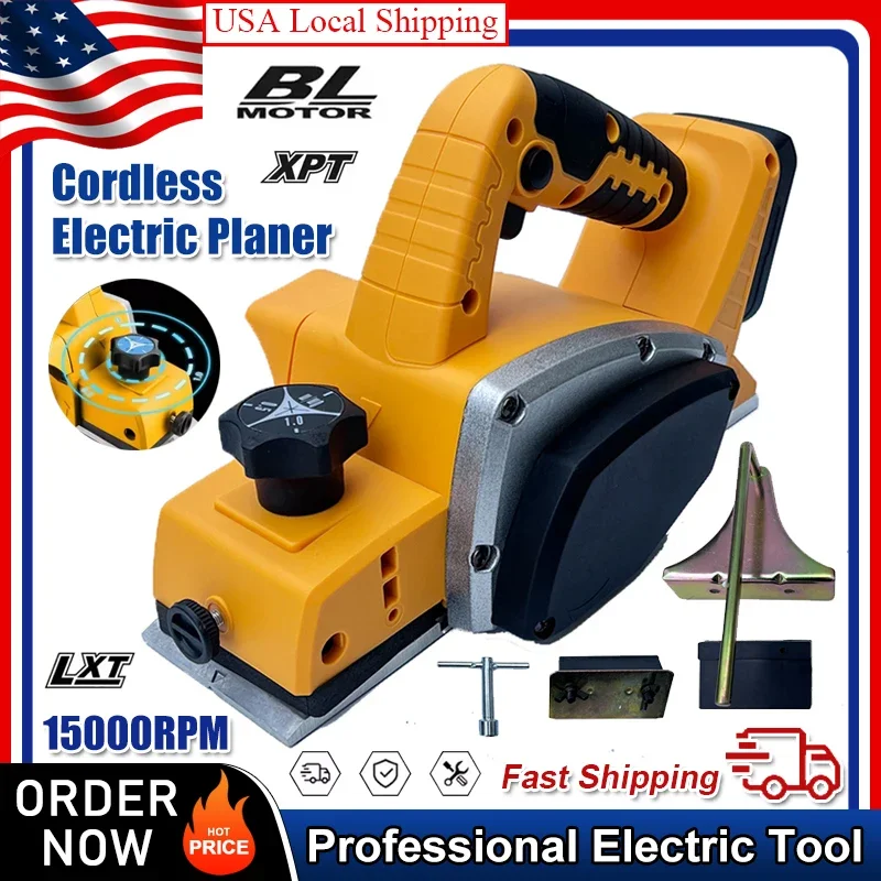 

Fit Dewalt Cordless Electric Planer 15000RPM Handheld Power Planer for DIY Carpentry Compatible with 20V Battery