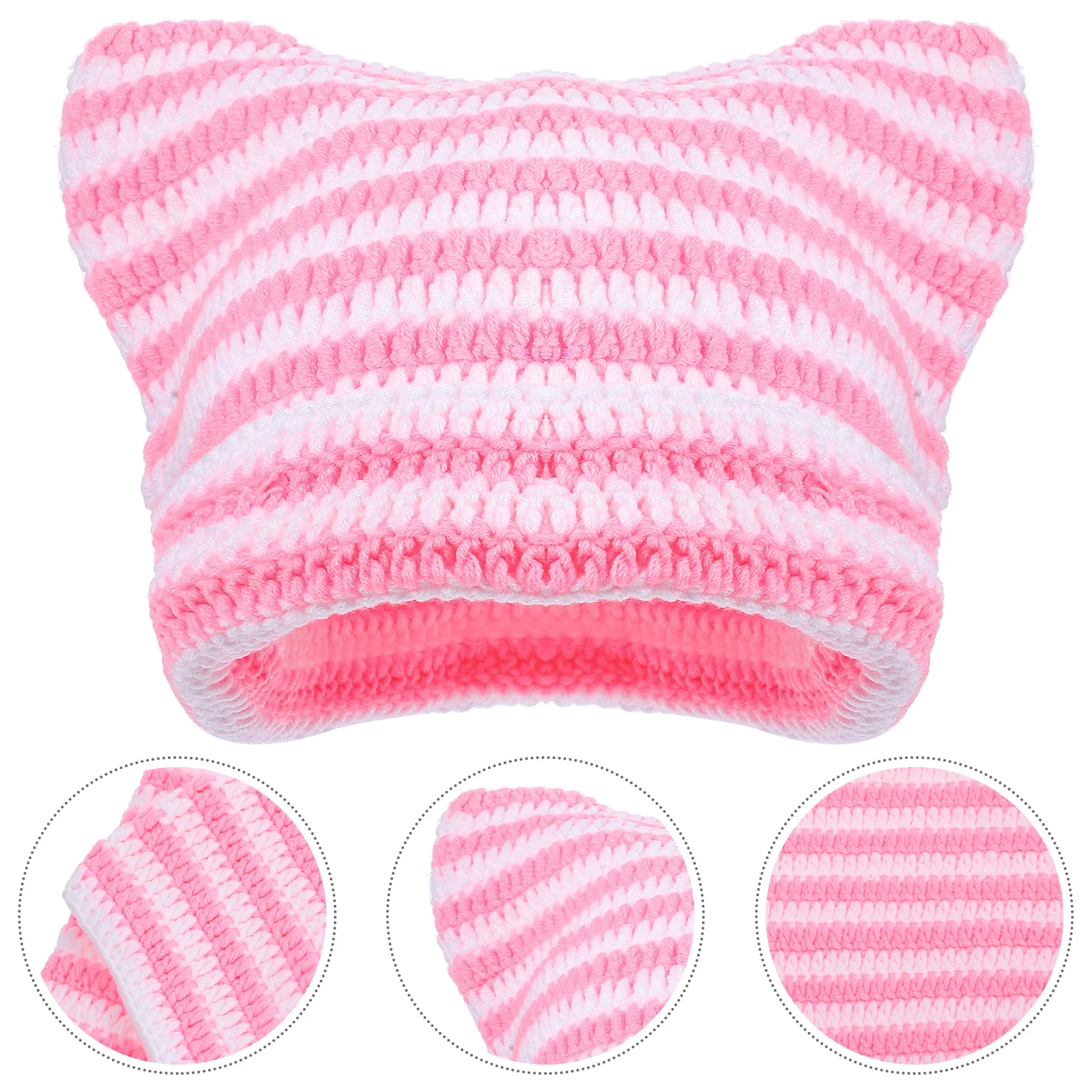 

Wool Cat Hat Knitted Beanie Beanies Cute Christmas Hats for Cats Kitten Cap Hedging