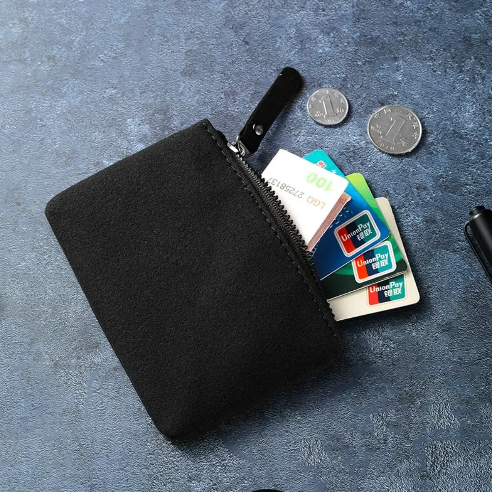 

Durable PU Mini Wallet Mini Zipper Card Holder Money Bag