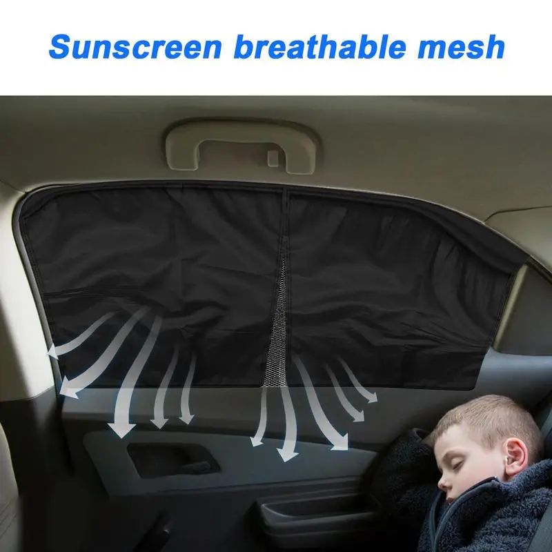 Car Shade For Babies Magnetic Front Back Side Window Sunshade Curtains Car Accessories Sun Block Window Cover For Kids Boys