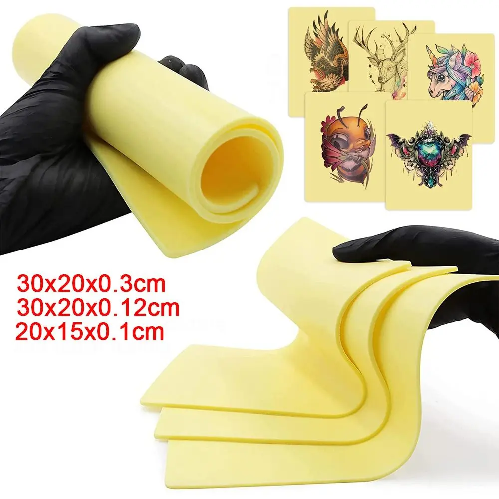 A4 Permanent Makeup Tattoo Practice Skin Double Sides Big Size Fake Skin 3MM Thick Silicone Tattoo Accessory Eyebrow Training
