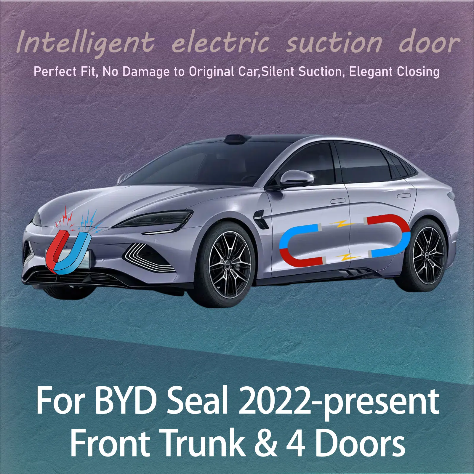 

Electric Soft Close Door Kit For BYD Seal 2022-present Front Trunk & 4 Doors Auto Silent Anti-Slam Suction Door System Automatic