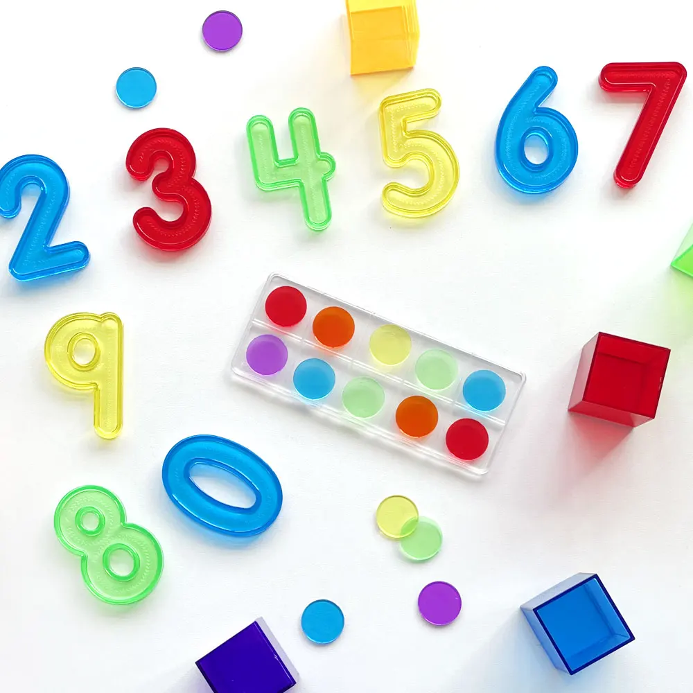 Montessori Light Table Toys Translucent Numbers Math Material Sensory Toys Color Learning Educational Toys For Children C2464H