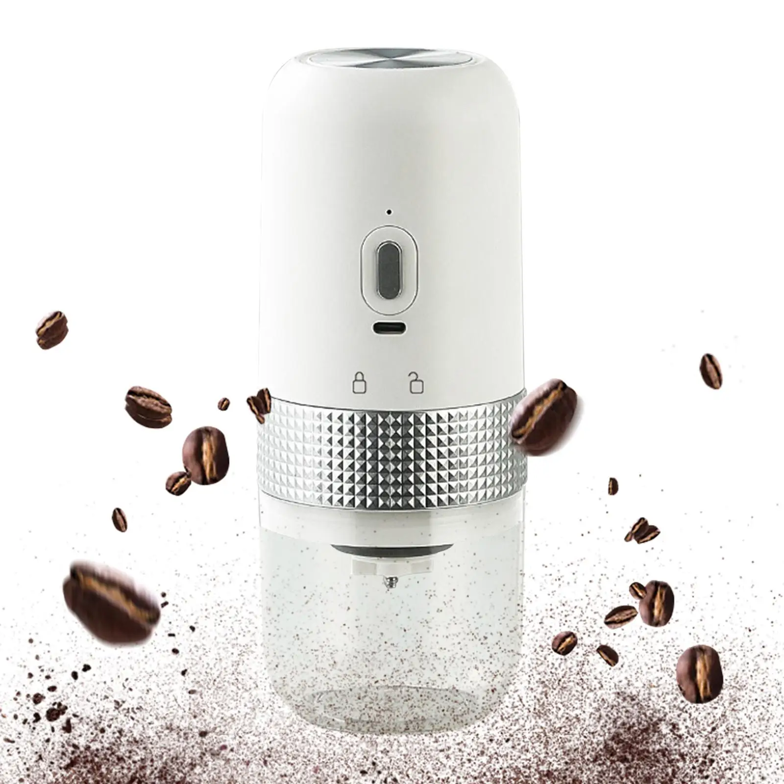 Penggiling kopi elektrik, penggiling duri mudah dibawa dengan mudah digunakan dan dibersihkan untuk rumah dan Dapur, penggiling biji kopi