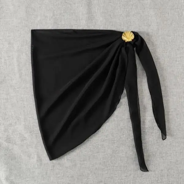 Ropa de protección solar para la playa para mujer, conjunto de falda de Color puro, ropa interior transfronteriza, fibra Coolmax, Tead brillante