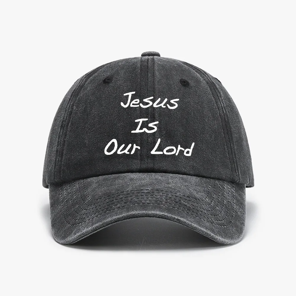 

Jesus is our lord Baseball Cap Vintage Washed Denim Hat fashion Snapback Caps For Men Women Hip Hop Cap Dad Hats