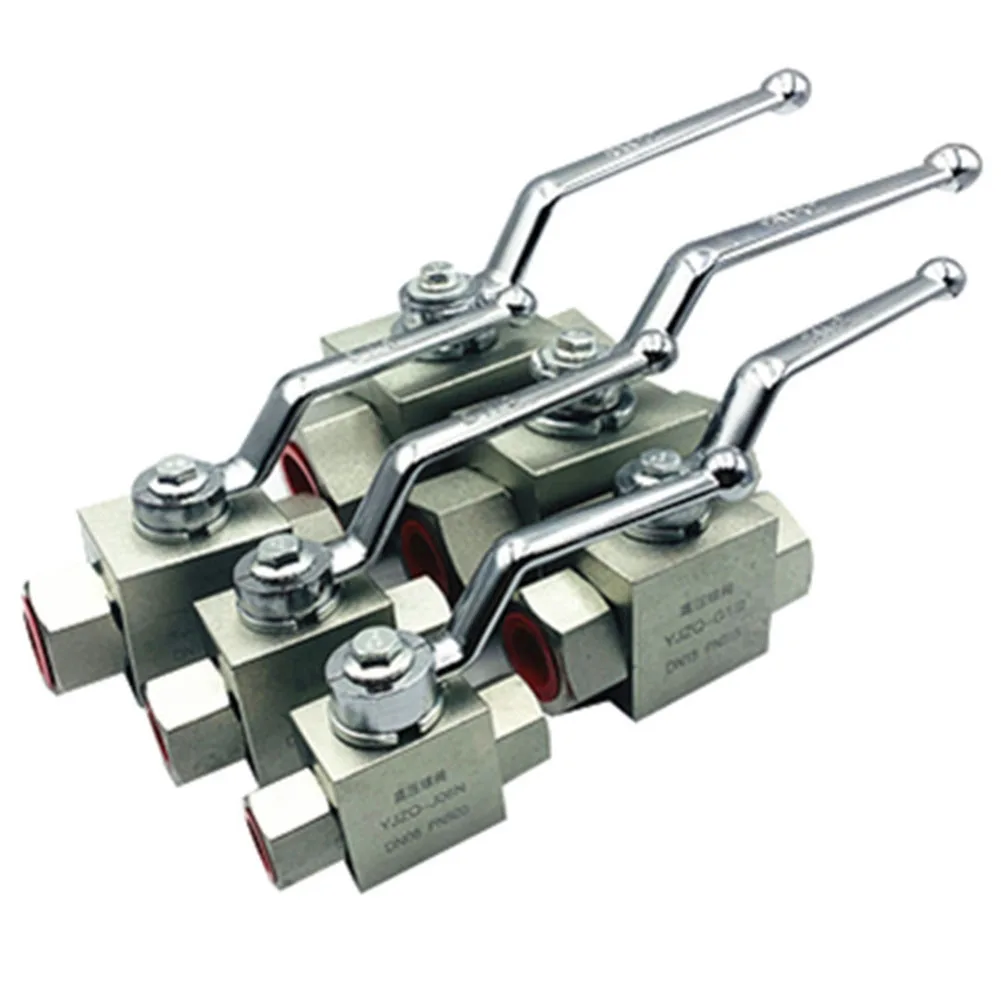 1 قطعة صمام كروي هيدروليكي 3 طريقة صمام كروي عالي الضغط 1/4 "إلى 1" لـ BSP-500 Bar MWP صمام كرة أرضية هيدروليكي