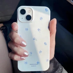 INS Sweet Flower Phone Case for iPhone 16 15 14 13 12 11 Pro Max XS XR XSMax 6 7 8 Plus Glossy HD Hard PC Cover