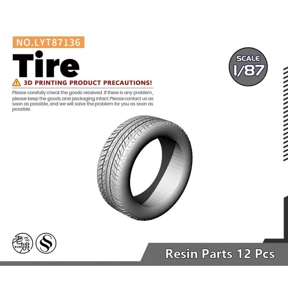 Yao's Studio LYT87136 1/87 1/64 HO Scene Model Tire