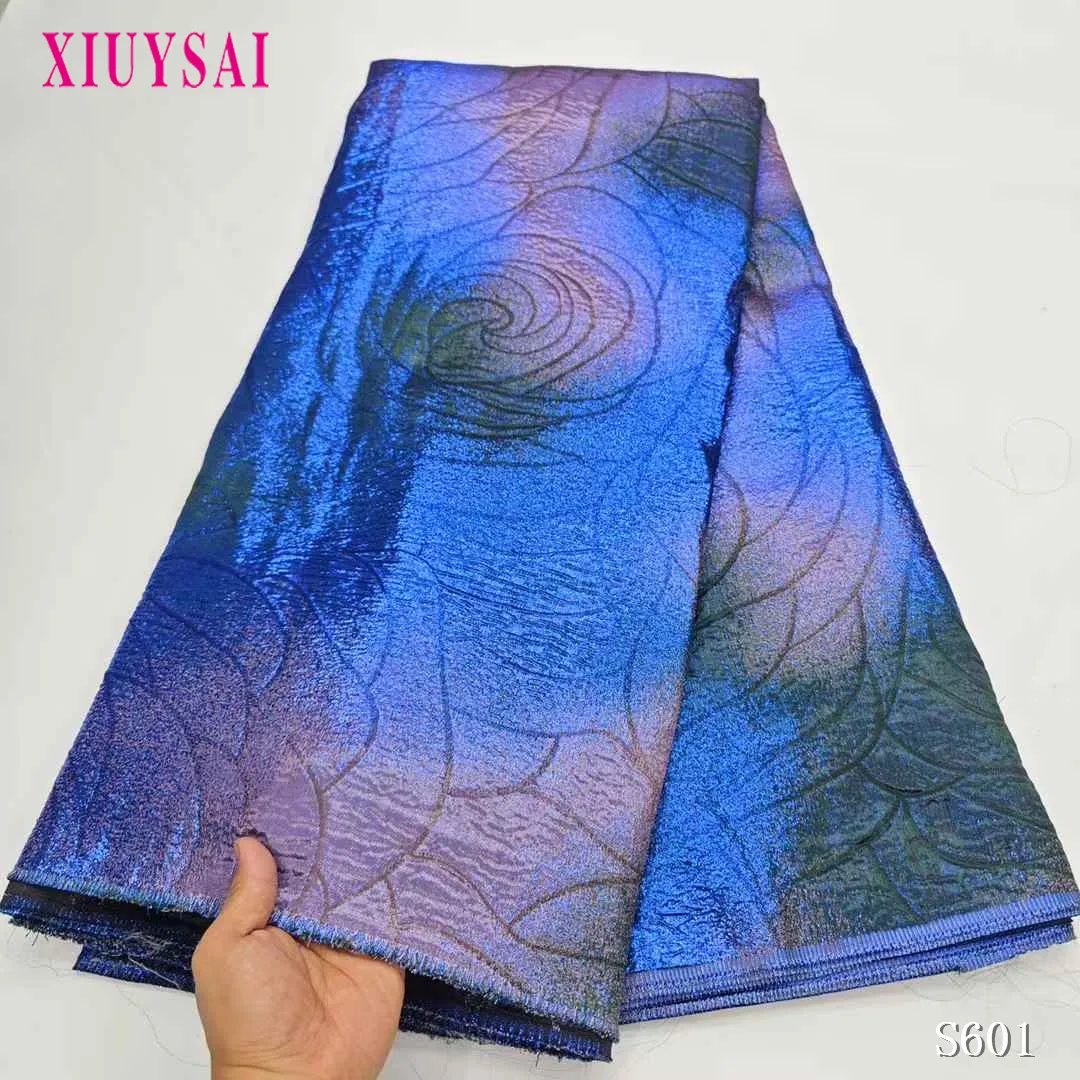 5 ياردة النيجيري الديباج أقمشة الدانتيل 2025 جودة عالية الأفريقي الجاكار مذهب أقمشة الدانتيل للخياطة الفاخرة فساتين الحفلات ميدي #3