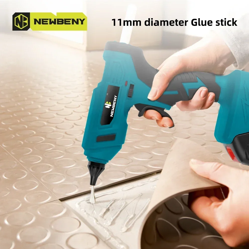 NEWBENY 280°C Cordless Hot Melt Glue Gun Rechargeable Fast Heating 11mm Glue Stick DIY Repair Power Tools For Makita 18V Battery