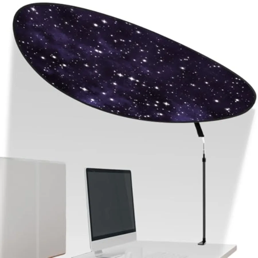 

Большой регулируемый офисный светозащитный экран для рабочего места и стола, 51 дюйм, портативный, с креплением-зажимом, складной, поворотный, блокирующий свет