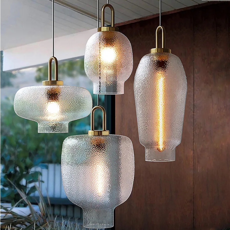 

Modern LED Lantern Glass Ceiling Chandeliers Minimalist Nordic Living Dining Room Pendent Lamp Home Decor Hanging Light Fixtures