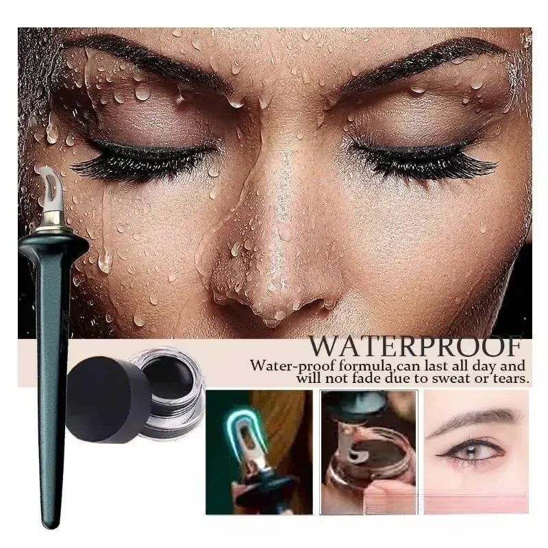 FLAWLESS EYELINER TOOL Portable Eyeliner Guide Tools Brush No-Skip Eyeliner Gel Reusable Silicone Eyeliner Brush