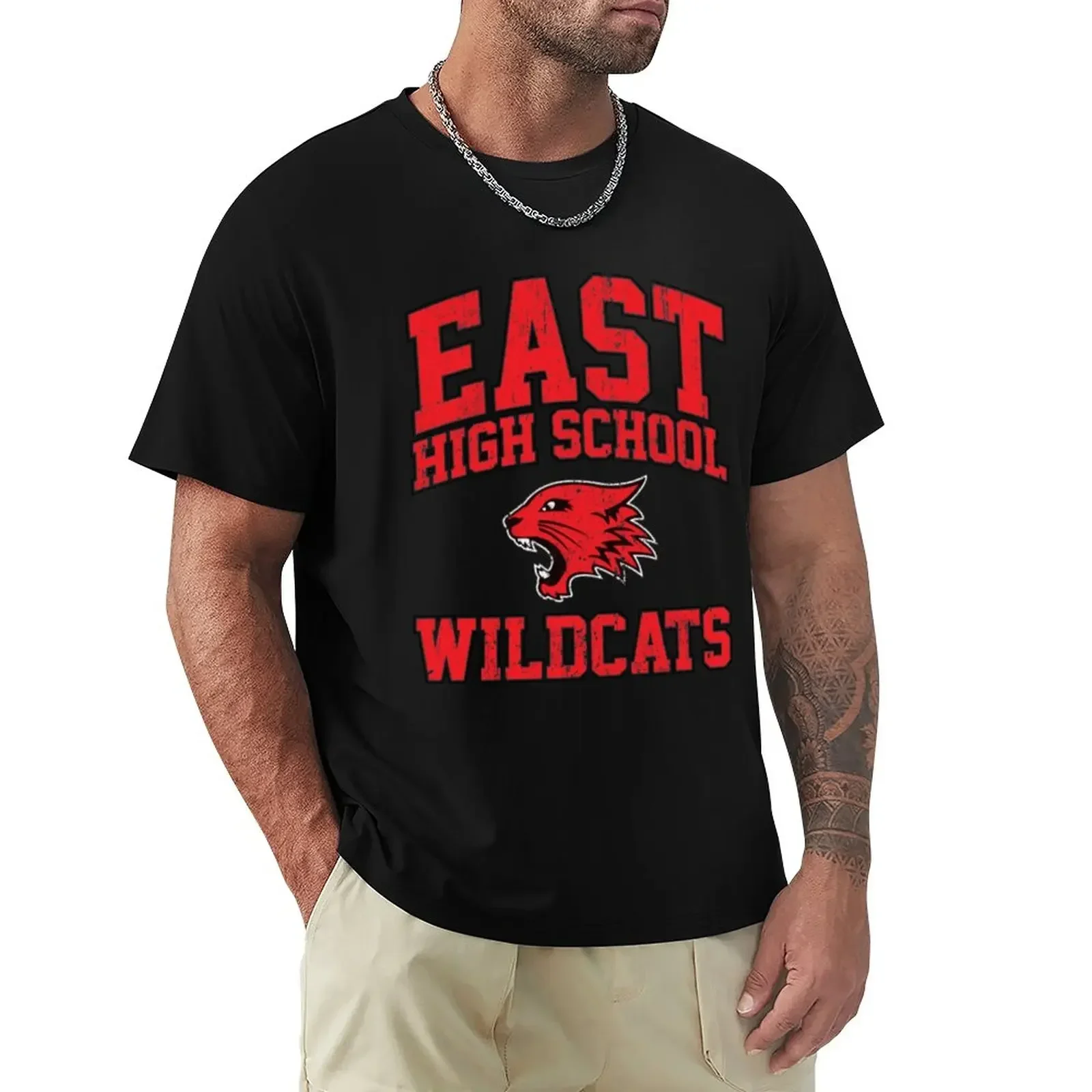 Top abbigliamento estetico uomo allenamento oversize harajuku High School Musical T-ShirtEast High School Wildcats (variante) T-shirt