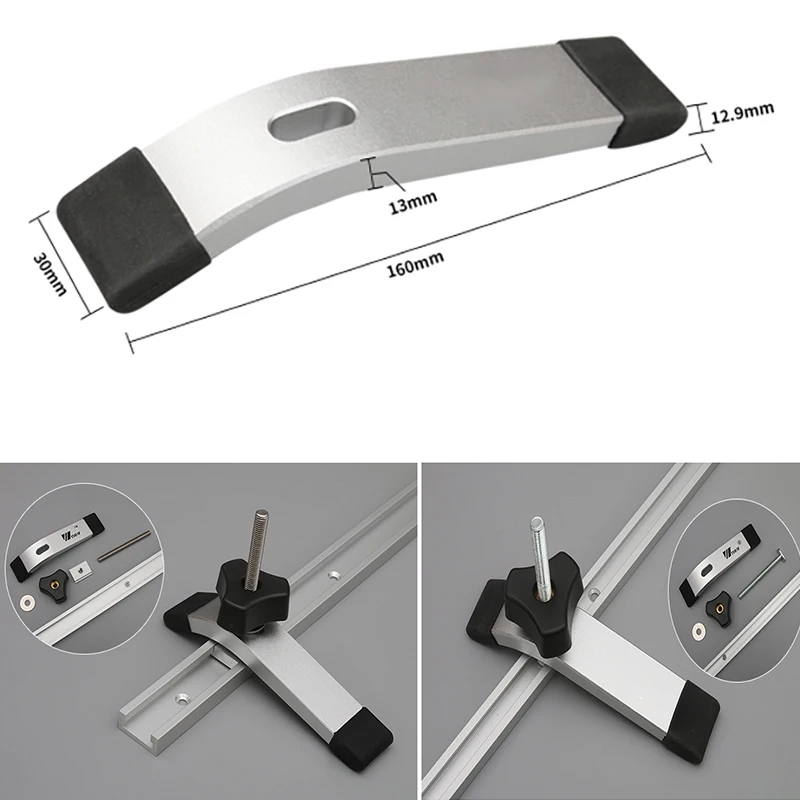 Imagem -06 - T-track Hold Down Clamp Carpintaria Chute Rail Table Saw Clamps Liga de Alumínio de Alta Resistência t Track Cnc Router Clamp