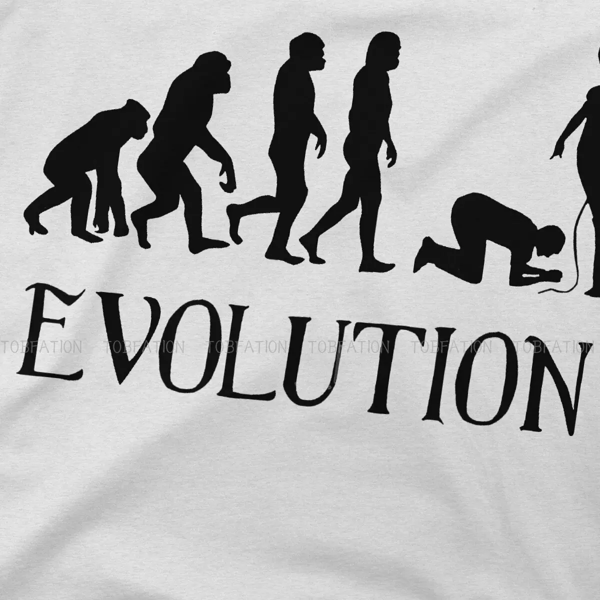 Femdom Evolution Fitted Scoop  Round Collar TShirt BDSM Bondage Discipline Dominance Submission Sadism Masochism T Shirt Men