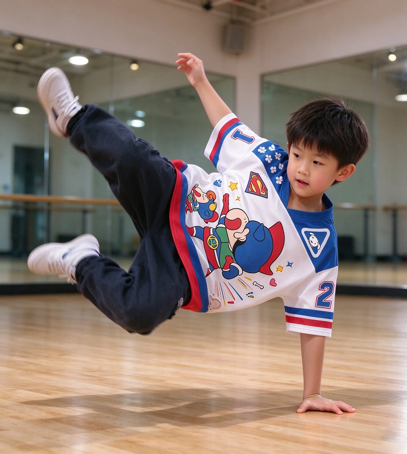 Crayon Shin-chan Action Kamen V-neck Mesh T-Shirt Cartoon Print Short Sleeve Casual Jersey Top