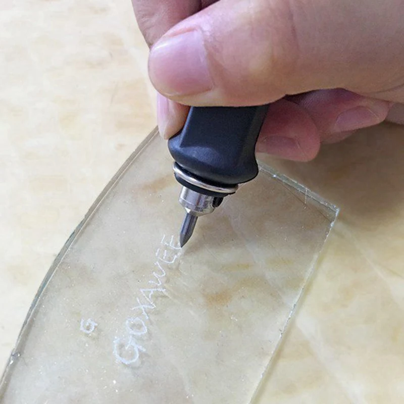 A98E-Electric Engraver Carving Pen Plotter Machine Chisel Tips On Metal Wood Glass Plastic Ceramics Stone Surface EU Plug