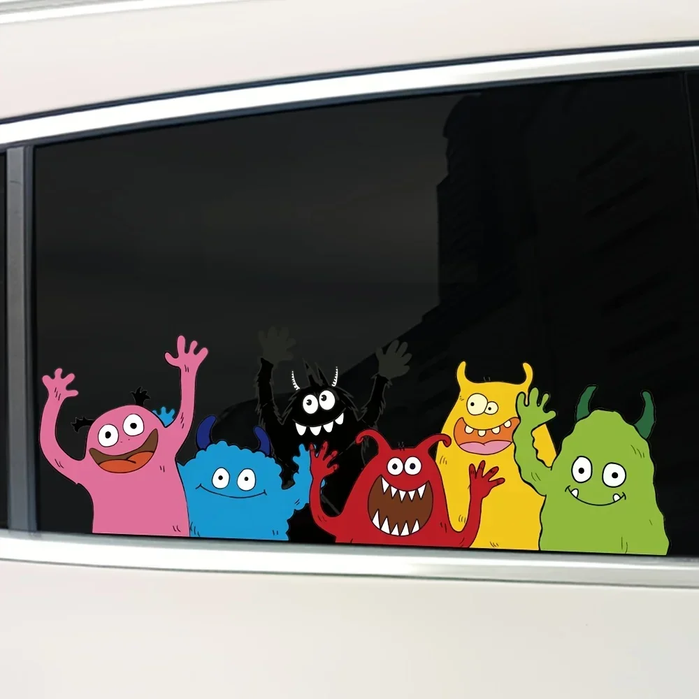 

1 шт., милая красочная автомобильная наклейка с монстрами, забавная наклейка с монстрами для окна автомобиля, добавьте игривую атмосферу на ваш экстерьер автомобиля