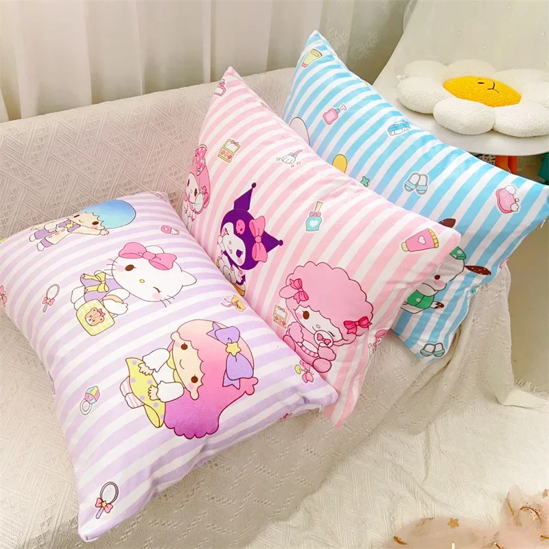 Sanrio Cute Sleeping Pillowcase Kuromi My Melody Pochacco Japanese Style Double-sided Printing Pillow Case Cushion Cover Girl