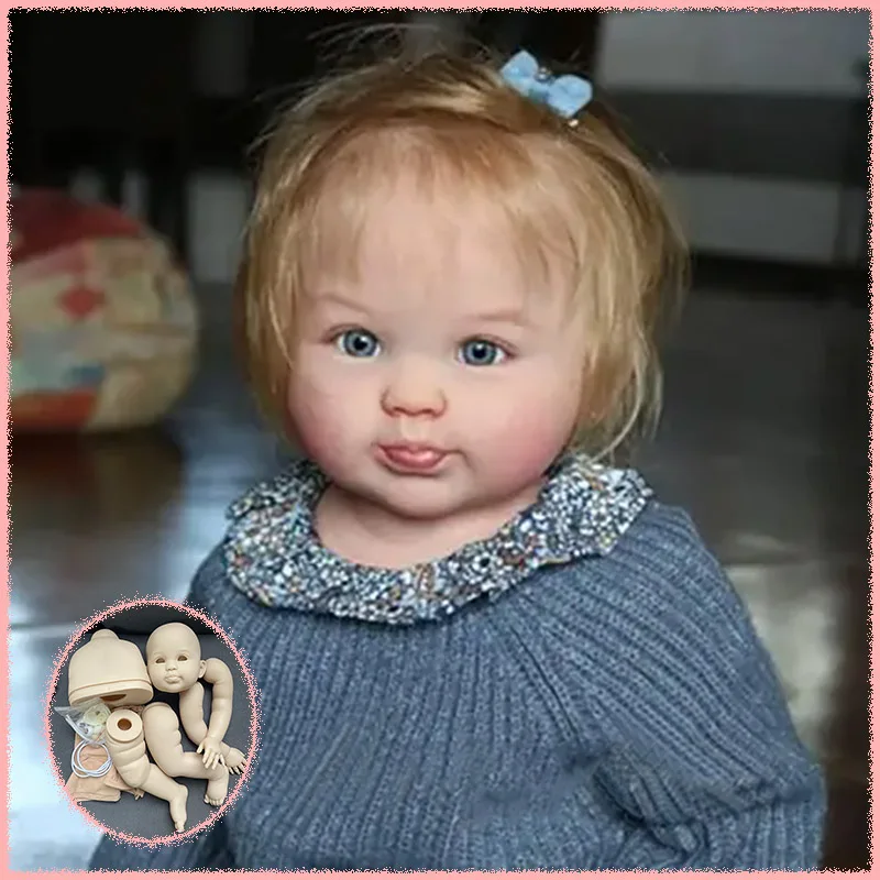 28Inch Huge Size Reborn Emmeline Doll Kit Unfinished Unpainted DIY Doll Parts With Connector Cloth Body And Random Eye