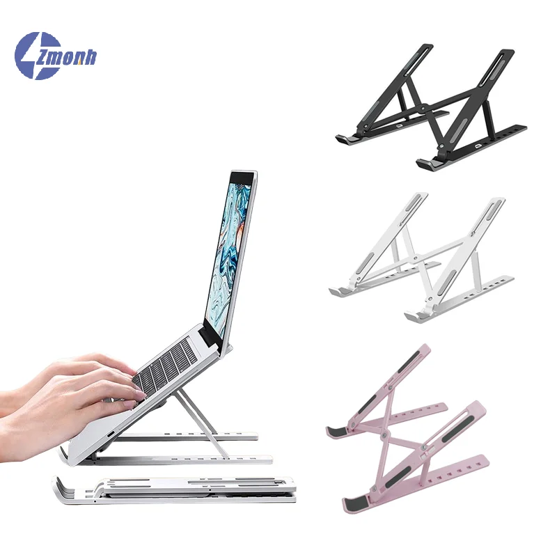 

New！Universal Laptop Support Stand Adjustable Notebook Holder Non-slip Foldable Cooling Base Bracket For Macbook/Tablet/Phone