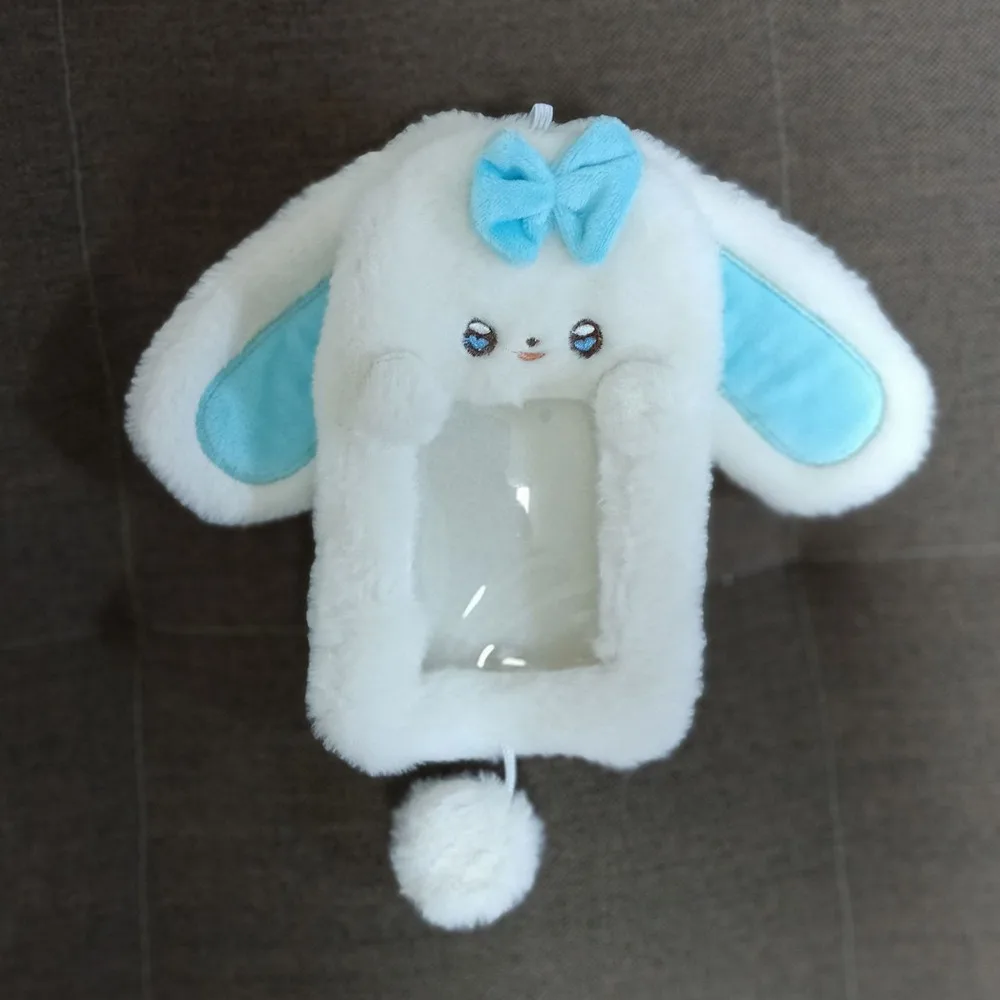 Cute Multifunctional Photocard Case Rabbit/Dog/Cat Card Case Big Eared Rabbit/Border Collie Photo Card Holder School Office