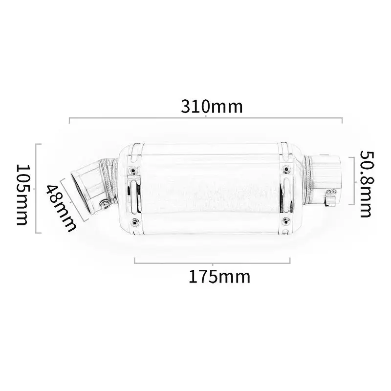 38-51mm uniwersalny motocykl wydechowy tłumik z DB zabójca 310/370/440mm rura wydechowa ze stali nierdzewnej dla BMW Yamaha Kawasaki