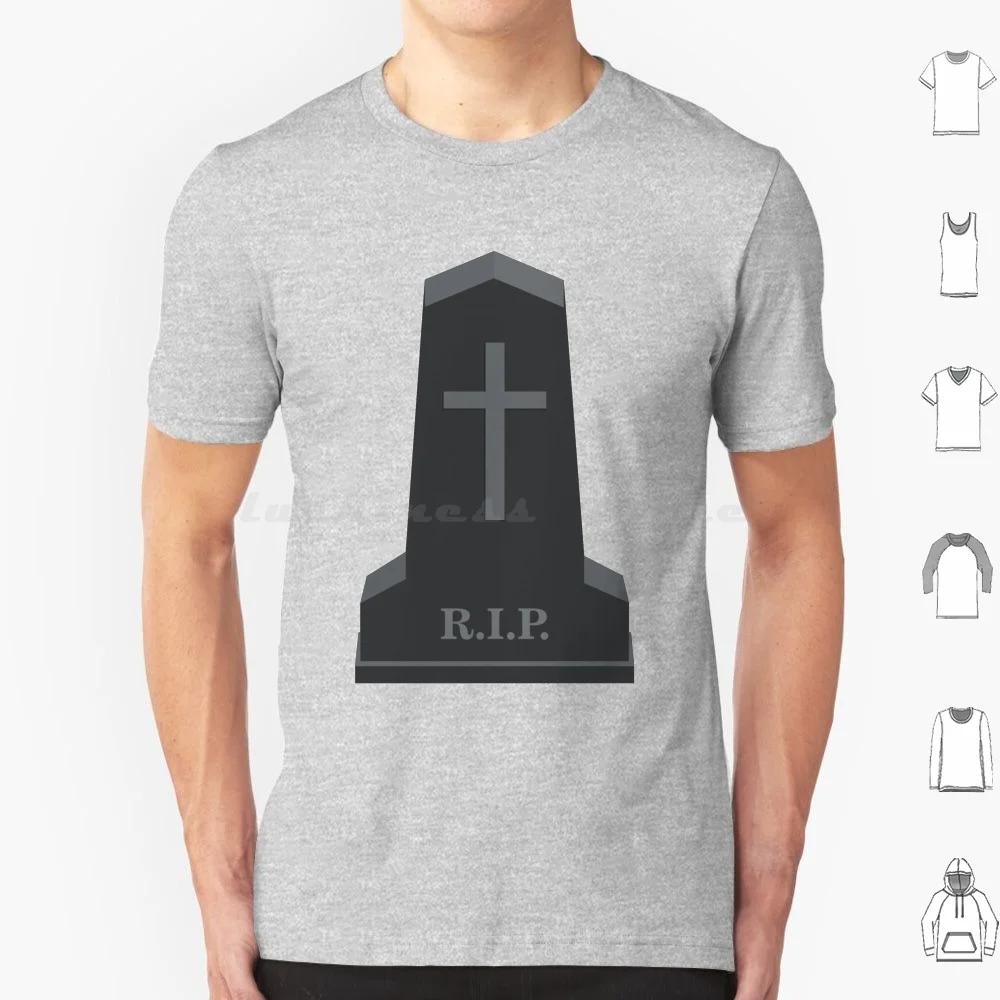 

Rest In Peace Gravestone-Rip T Shirt Big Size 100% Cotton Gravestone Rip Grave Tombstone Dead Death Funeral Casket Cementery