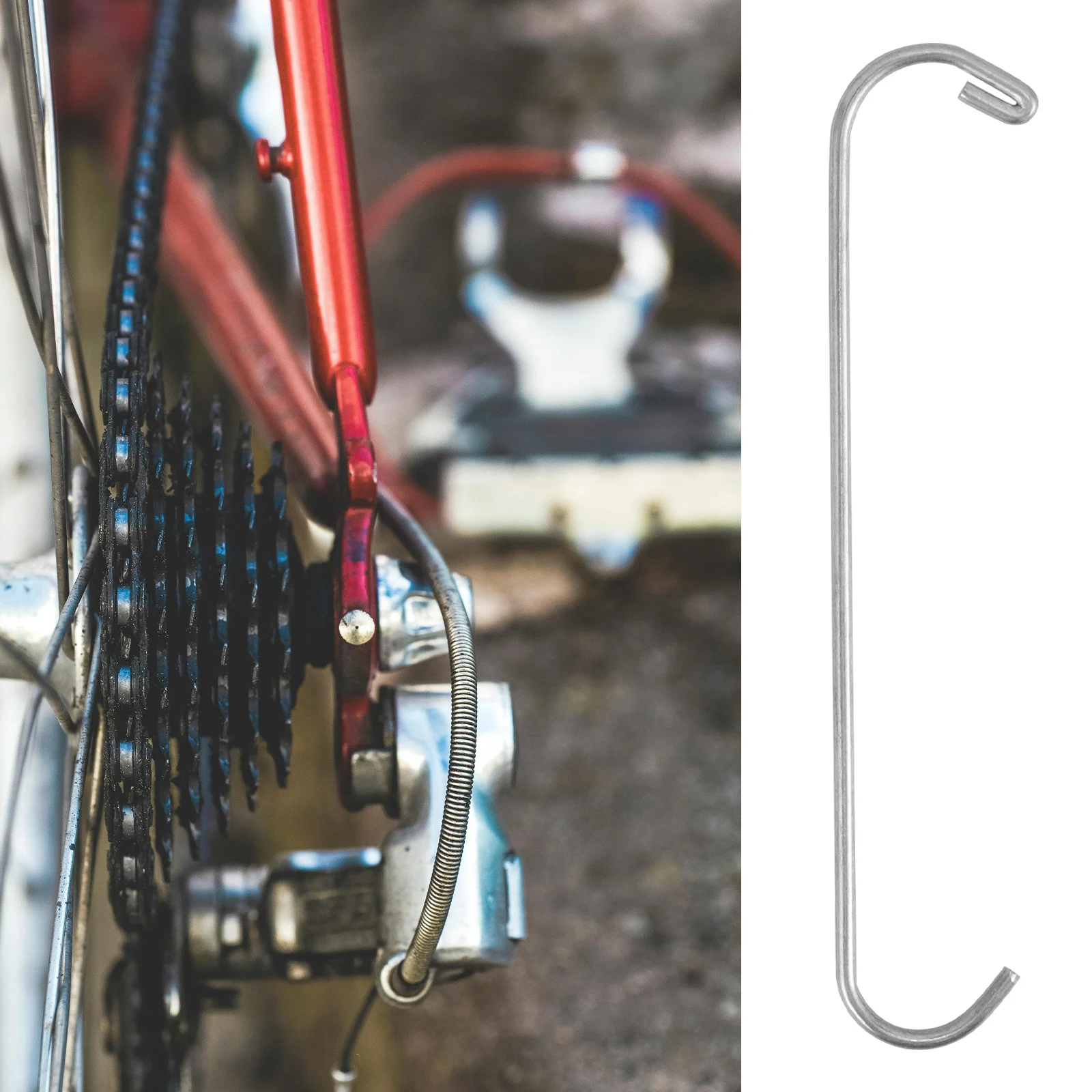 

20Pcs Bike Chain Hooks Stainless Steel Chain Repair Tools Set Easy Use Removal Aid for Bicycle Maintenance Mountain Road Bikes