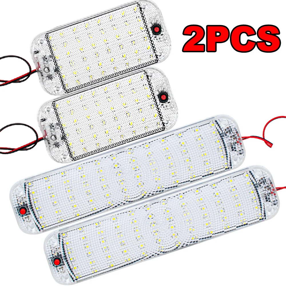 72 led painel de luz interior do carro lâmpada leitura alto brilho luzes da cabine para van caminhão rv barco campista luzes tira 12-80v