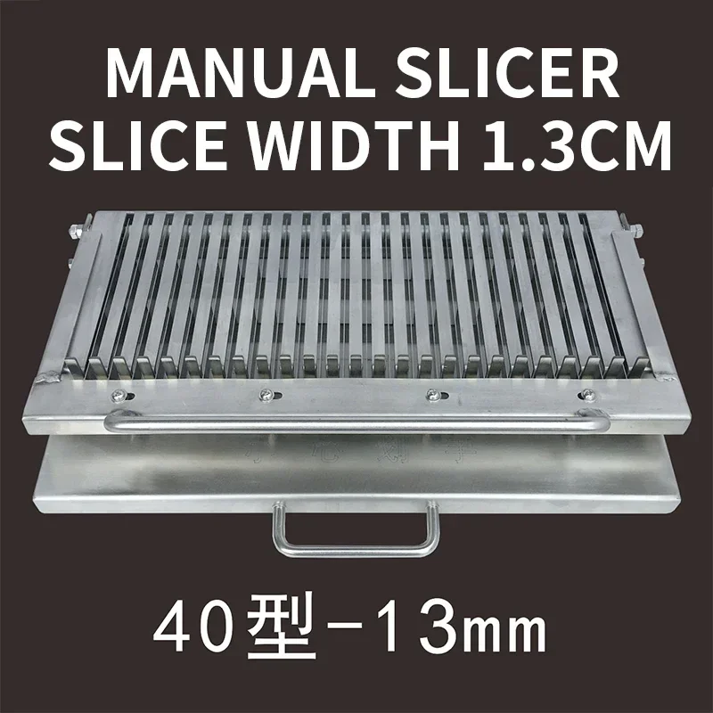 Pengiris lebar celah diperkuat pisau manual tebal stainless steel 10-15mm pemotong semangka merica kacang timun