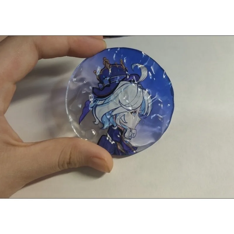 موجة نمط جولة الاكريليك كأس الحصير الجدول الوسادة للمنزل مكتب المطبخ Furina دي فونتين Focalors هيدرو أرشون إله العدالة