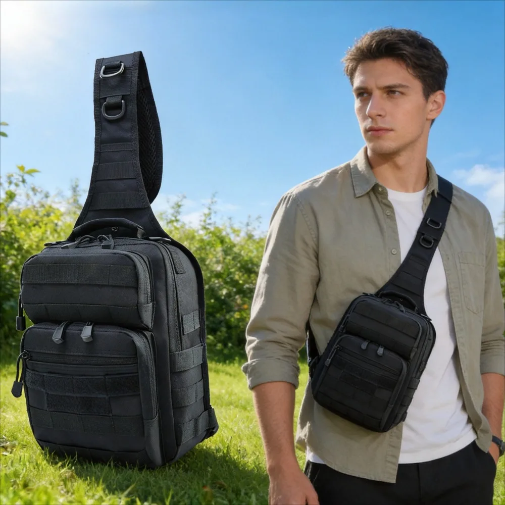 Outdoor Tactical Bag Backpack Sport Bag Pack Sling Shoulder Backpack Waterproof Hiking Camping Bag for Every Day Carry