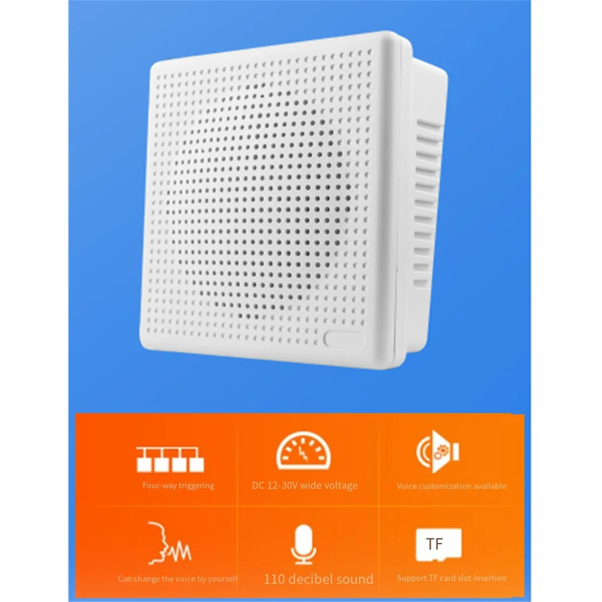 مشغل صوت جديد 3C قابل للتحويل مع 4 قنوات إدخال قابلة للبرمجة 4 أزرار مشغل MP3 مثبت على الحائط
