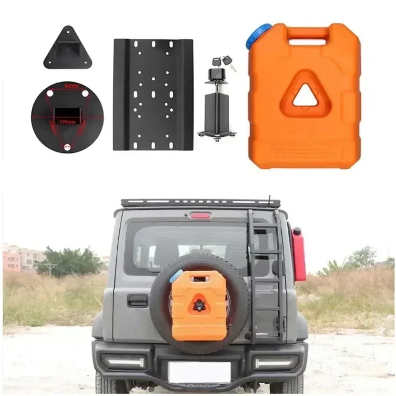 

21L Taiate Rear Spare Tire Mount Extension Water Tank With Lock Compatible Jimny 2019 2024 Accessories 5.5 Gallon