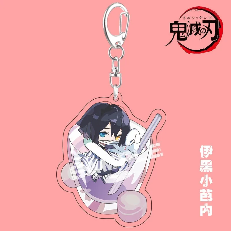 Demon Slayer Tokitou Muichirou Kochou Shinobu Rengoku Kyoujurou Keychain Anime Peripheral Cute Cartoon Pendant Kawaii Goods New